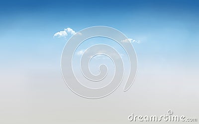 Fantasy minimal cloud in surreal infinite world and minimalism blue sky in sunny morning Stock Photo