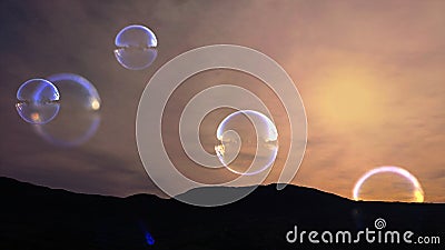 Fantasy Mountain Range Abstract Background Stock Photo