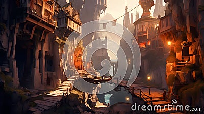 Fantasy onward environment Stock Photo