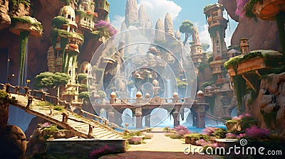 Fantasy onward environment Stock Photo