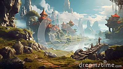 Fantasy onward environment Stock Photo