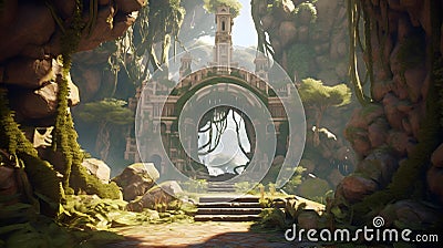 Fantasy onward environment Stock Photo