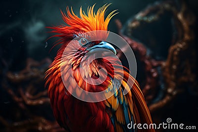 Fantasy Phoenix bird Stock Photo