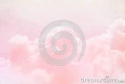 Fantasy sky and cloud with pastel gradient color Stock Photo