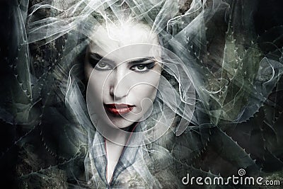 Fantasy sorceress Stock Photo