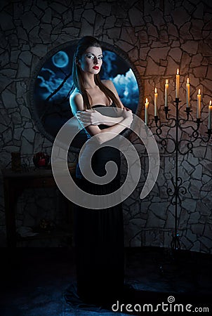 Demonic woman Stock Photo