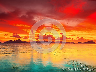Fantasy sunset Stock Photo