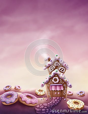 Fantasy sweet land Stock Photo