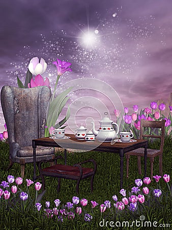 Fantasy Tea Party Stock Images - Image: 13716834