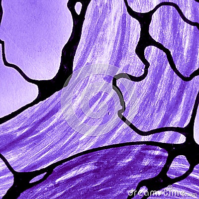 Fantasy Topography. Lilac Imaginary Topographic Stock Photo