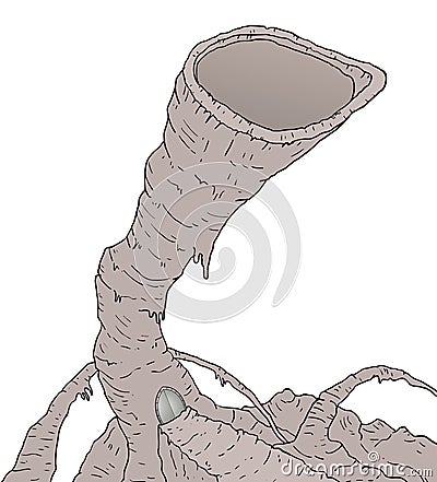 Fantasy tower cavern Vector Illustration