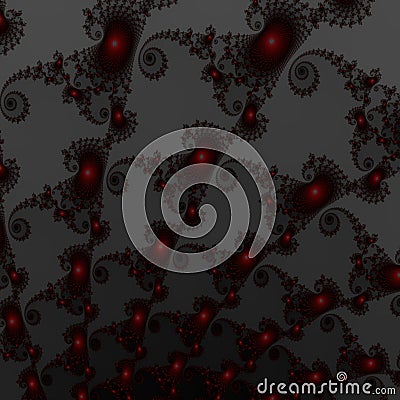 Fantasy transparent waves on dark background with red stars Stock Photo