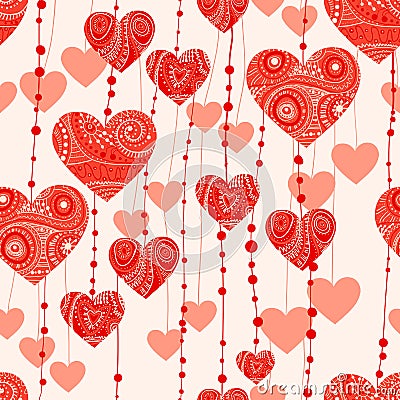 Fantasy valentine background Vector Illustration