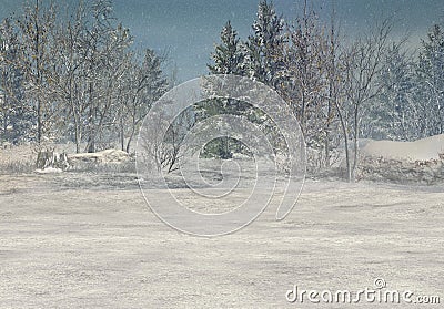 Fantasy Winter Background Stock Photo