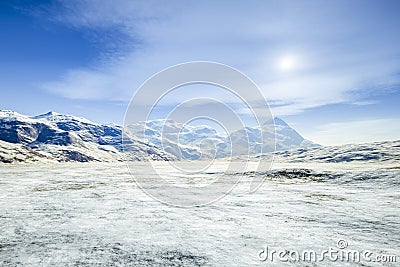 A fantasy winter scenery Stock Photo