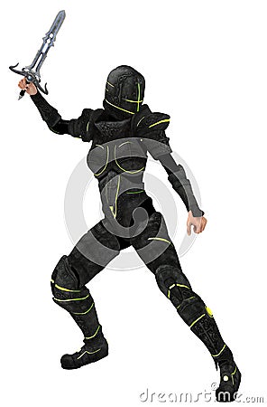 Fantasy woman knight Stock Photo