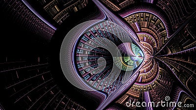 The fantasy worlds of fractals. Stock Photo