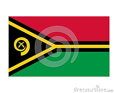 Vanuatu Flag National Oceania Emblem Symbol Icon Vector Vector Illustration