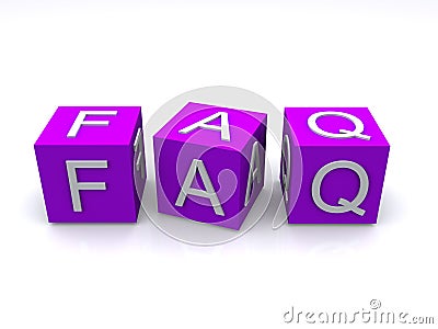 FAQ blocks Stock Photo