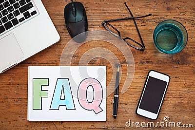 FAQ Stock Photo
