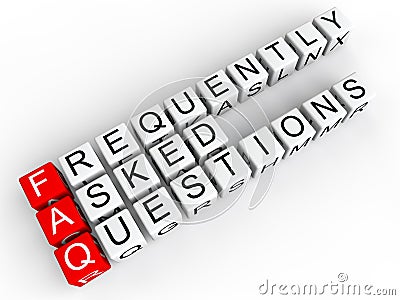 FAQ cubes Stock Photo