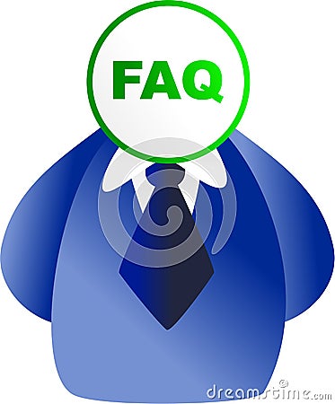 Faq face Stock Photo