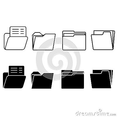 Faq folder icon vector set. information illustration sign collection. data symbol. ask logo. Vector Illustration