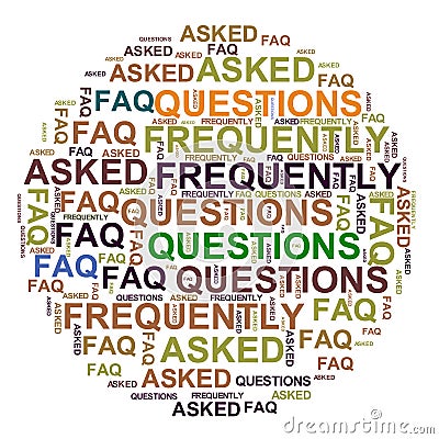 FAQ - Frequently asked questions Stock Photo