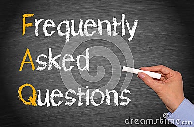 FAQ Frequently Asked Questions Stock Photo