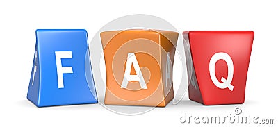 FAQ Funny Cubes Stock Photo