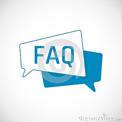FAQ icon. Frequently Asked Question as Speech bubble. Element of web icon for mobile concept and web apps. Vector illustration Vector Illustration