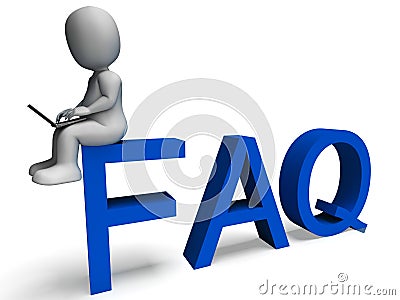 Faq Showing Frequently Asked Questions Stock Photo