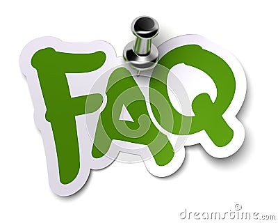 FAQ sticker Stock Photo