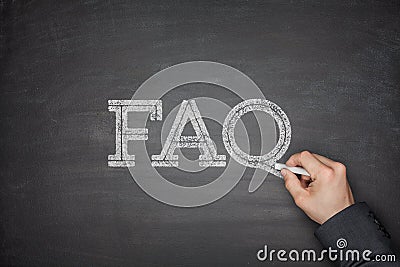 FAQ text concept Stock Photo