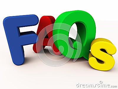 FAQs or frequently asked questions Stock Photo