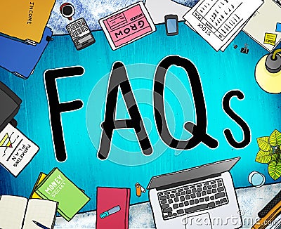 FAQS Frequently Asked Questions Information Concept Stock Photo