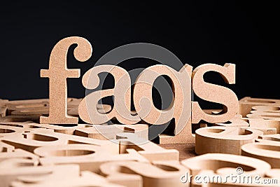 FAQs Wood Block Stock Photo