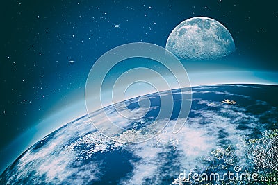 Far away. Universe. Abstract science backgrounds. NASA imagery u Stock Photo