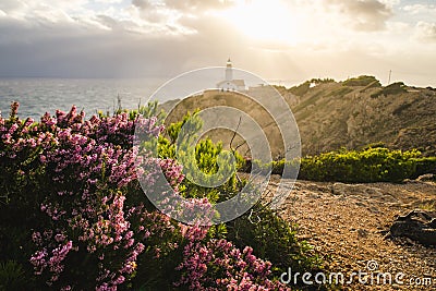 Far de Capdepera lighthouse, Mallorca, Spain Stock Photo