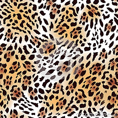 Far Eastern leopard fur seamless vector print Vector Illustration