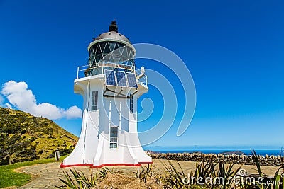 Cape Reinga Lighthouse - Iconic landmark Stock Photo