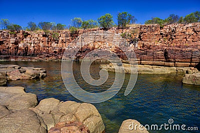 Ancient rock cliffs, Berkeley River, Australia Stock Photo