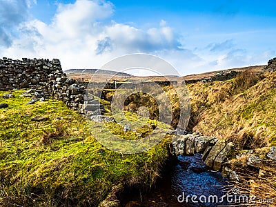 Dead Mans Hill with stream. Nidderdale. Yorkshire Dales Stock Photo