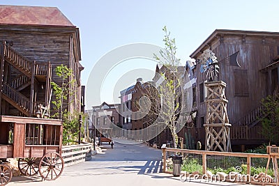 Far west town Stock Photo