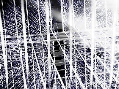 Faraday cage - Wire background Stock Photo