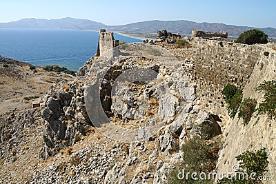 Faraklou castle in Rhodes island Stock Photo