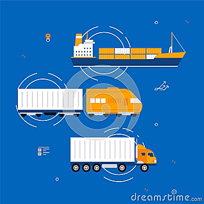 Fareastlogistic-icon-out copy Vector Illustration