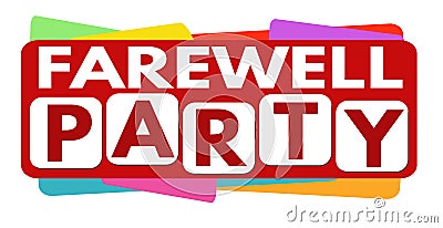 Farewell party banner design Vector Illustration