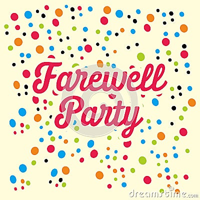 Farewell Party Illustration Vector Art Logo Template and Illustration Stock Photo