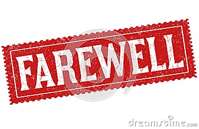 Farewell sign or stamp Vector Illustration